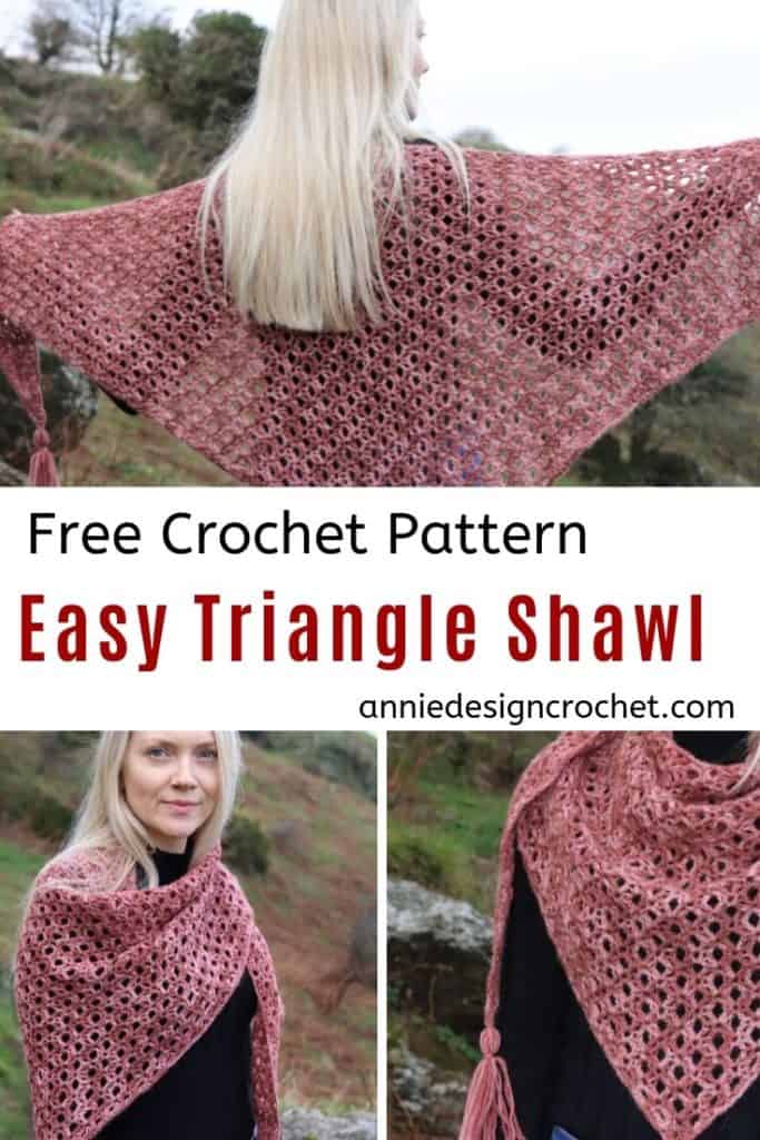 crochet triangle shawl free pattern Halo