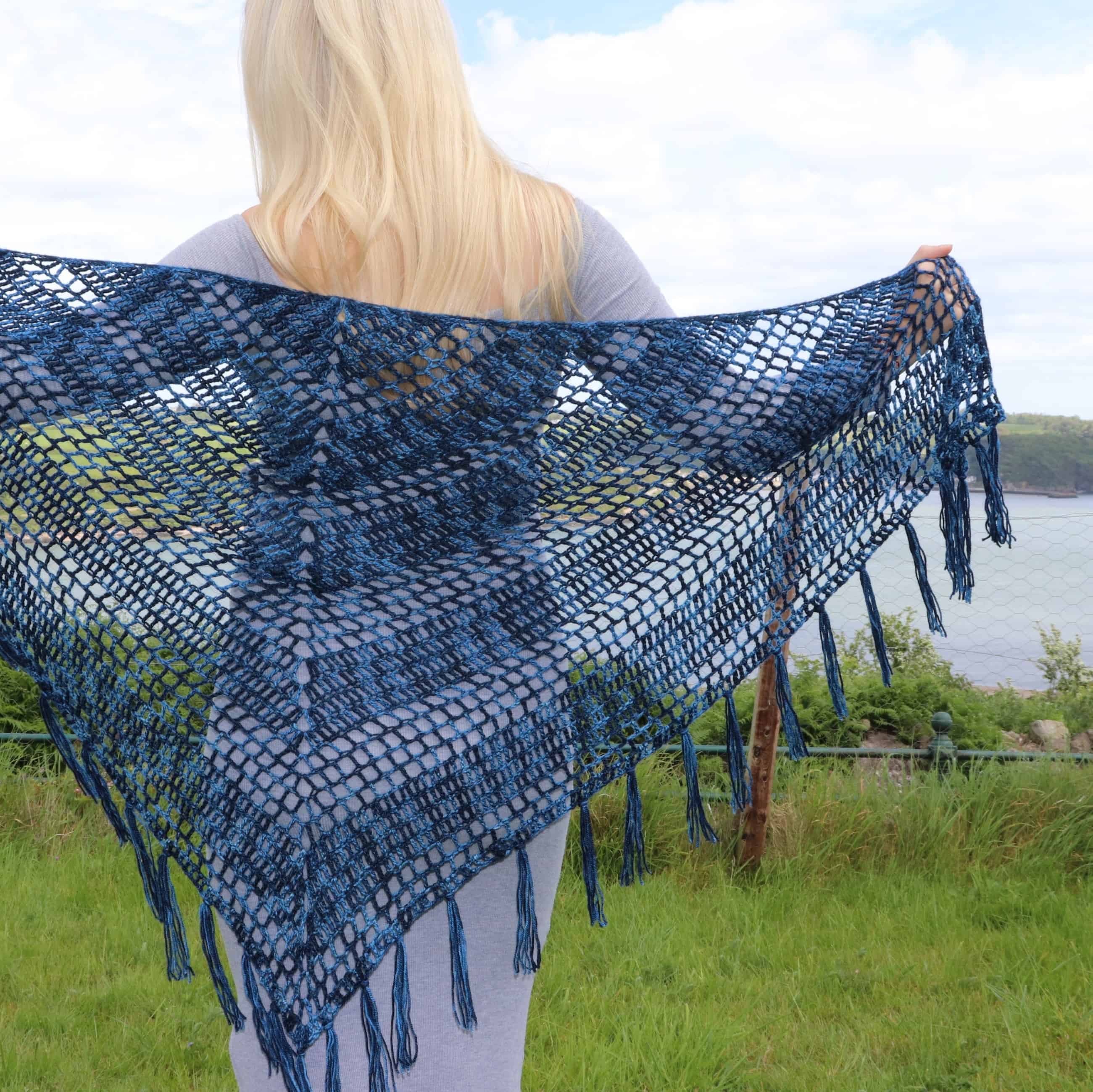 crochet triangle shawl free pattern