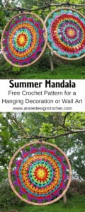 crochet mandala free pattern dream catcher wall art