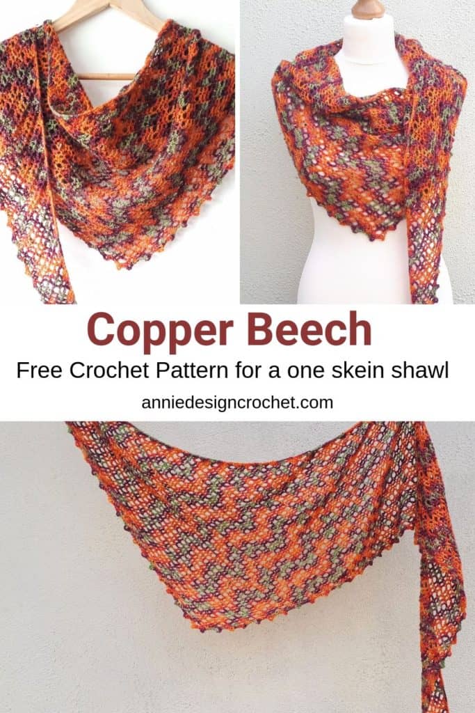 one skein crochet shawl free pattern
