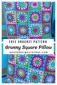 crochet granny pillow free pattern
