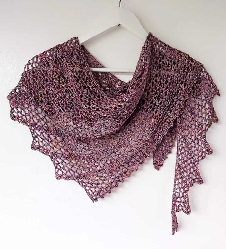 crochet one skein shawl