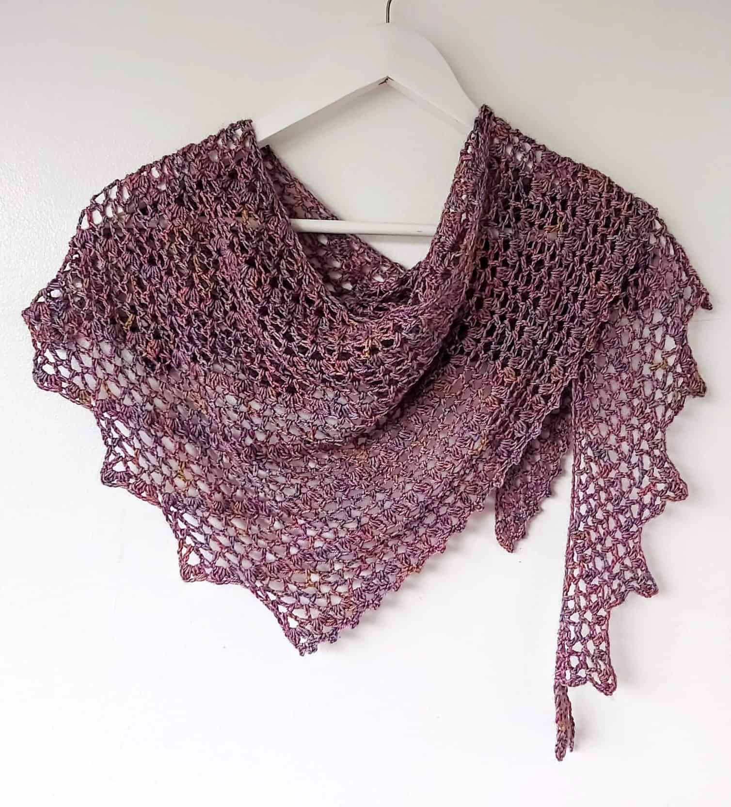 One Skein Crochet Shawl Pattern - Tendril - Annie Design Crochet