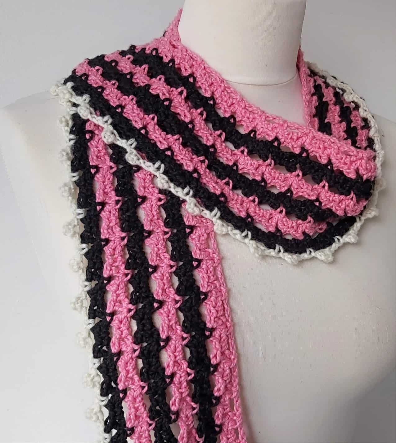 crochet skinny scarf pattern