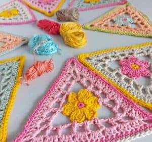 flower crochet bunting pattern