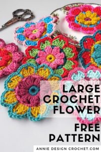 large crochet flower free pattern