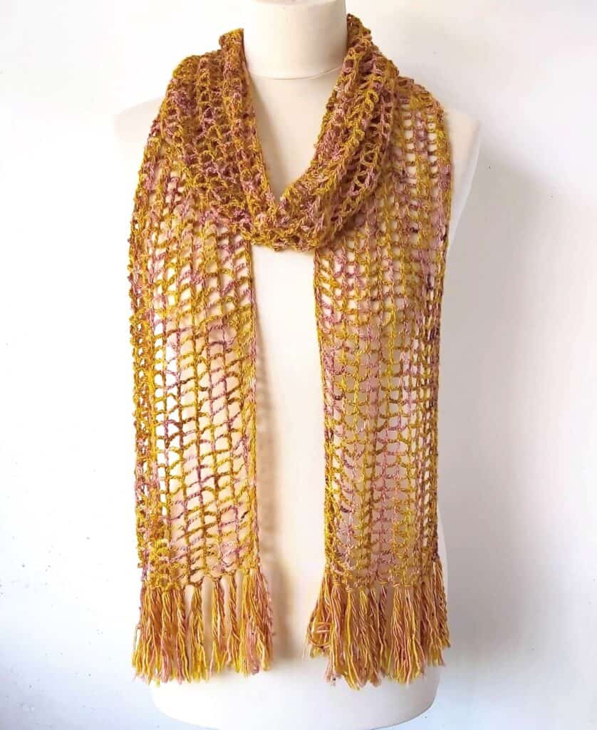 simple lace crochet scarf pattern