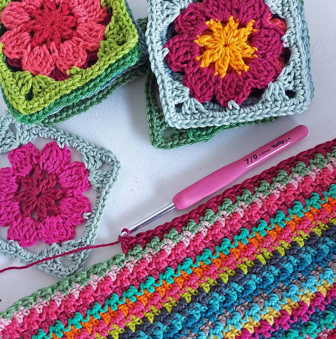 Scrap Busting Blankets in Cotton Yarn - Annie Design Crochet