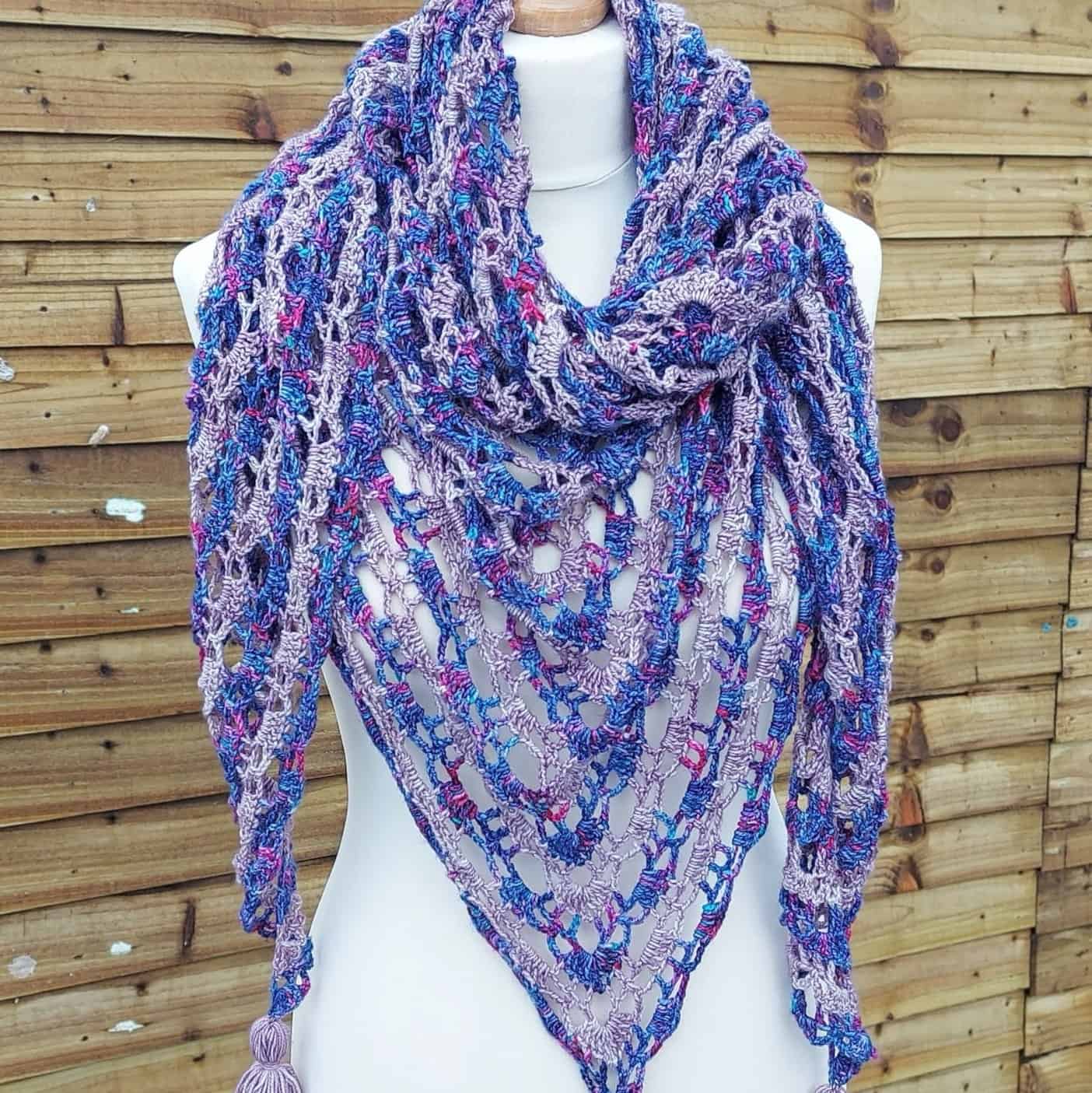 Crochet Lace Shawl Pattern – Faded Blooms