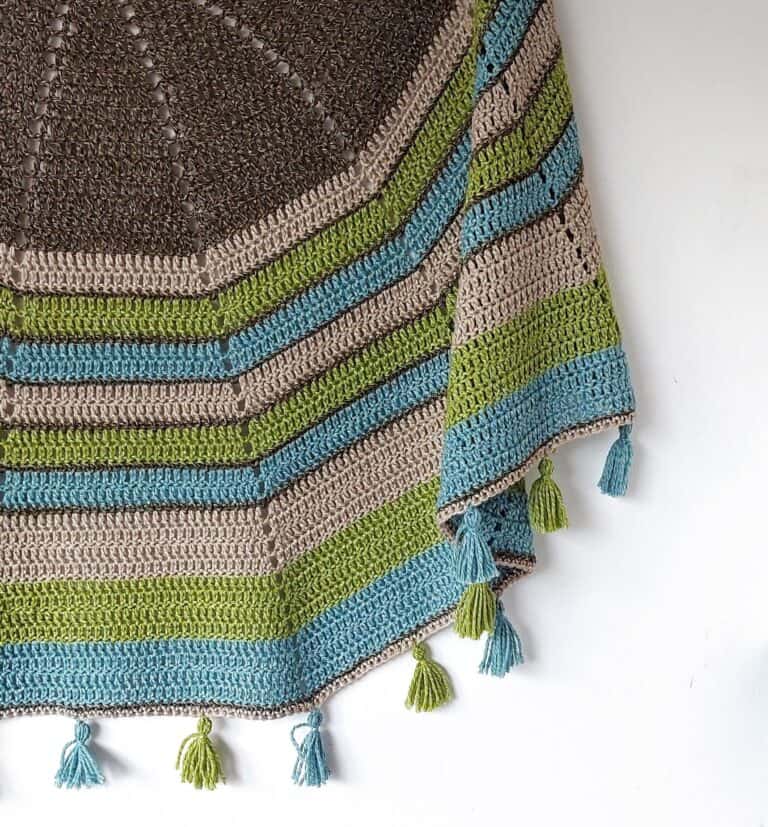 Half Circle Crochet Shawl – Spring Heather