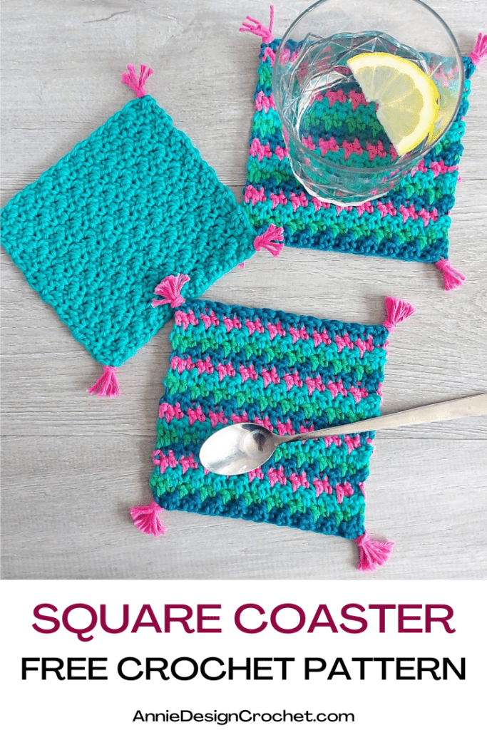 square coaster crochet free pattern