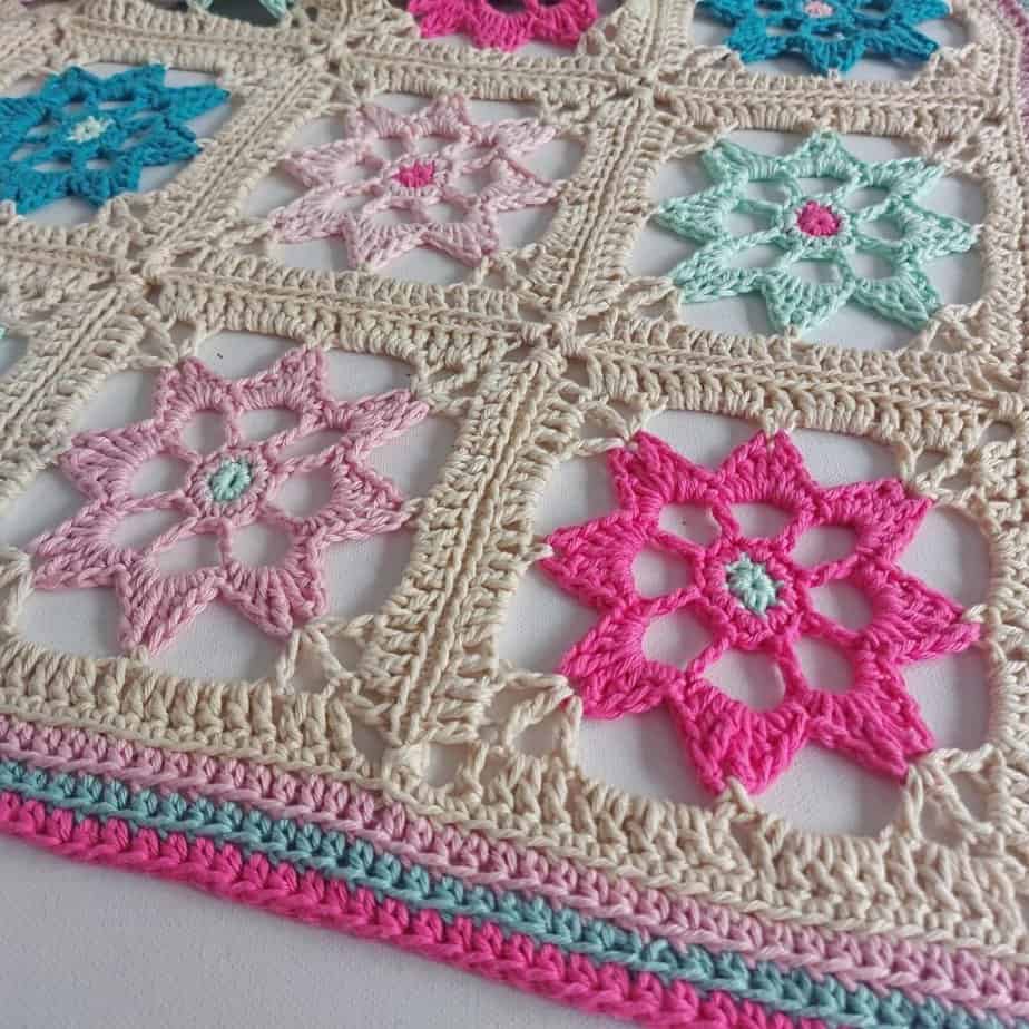 crochet flower afghan pattern