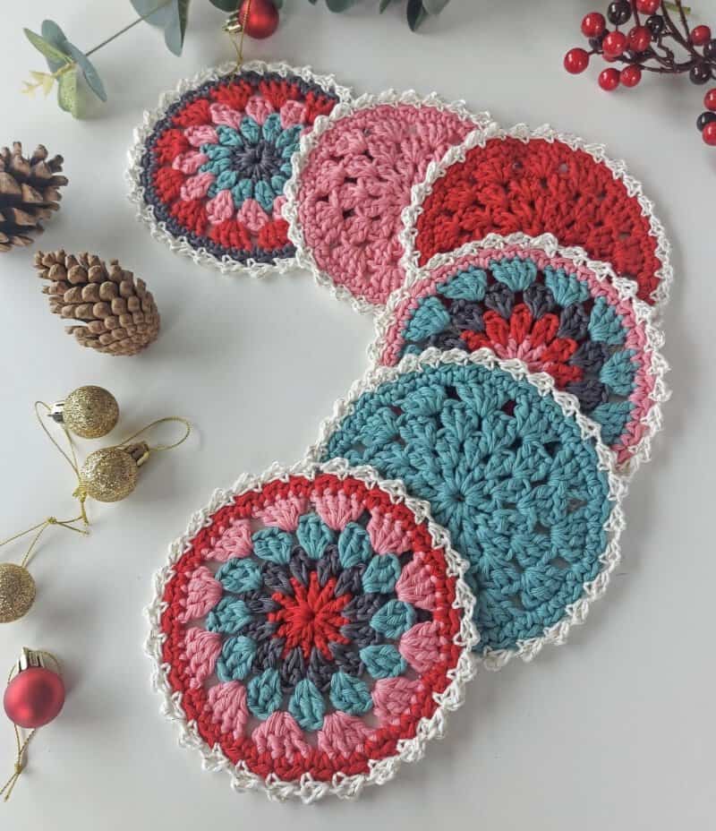 Christmas Coaster Crochet Pattern (Free) Annie Design Crochet