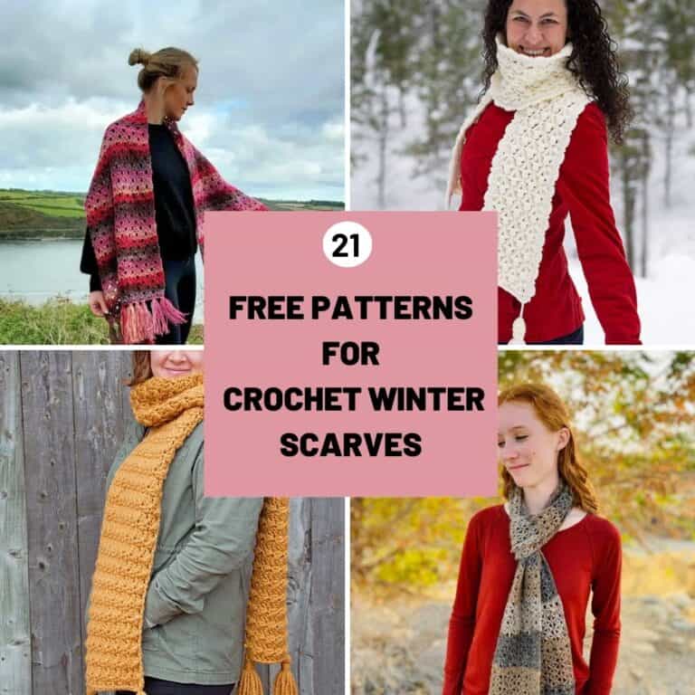 21 Crochet Winter Scarf Patterns (Free)