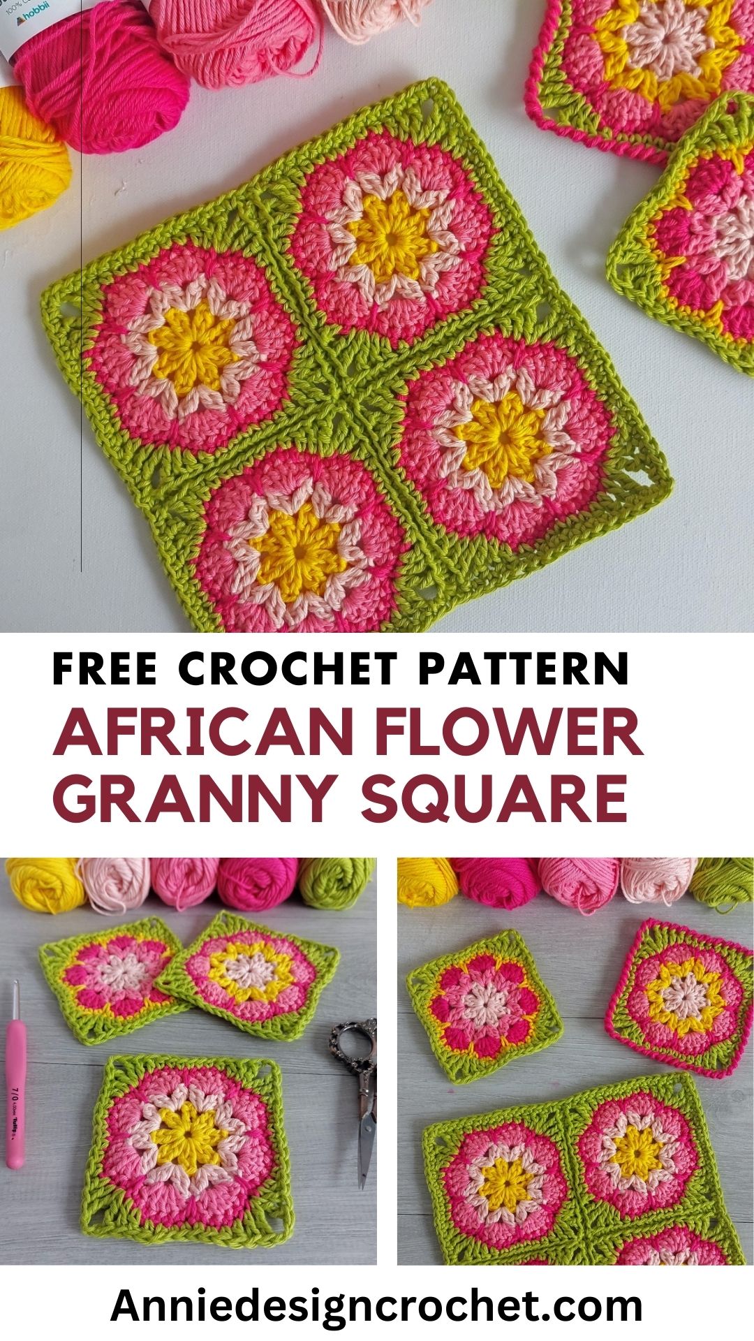Crochet African Flower Granny Square