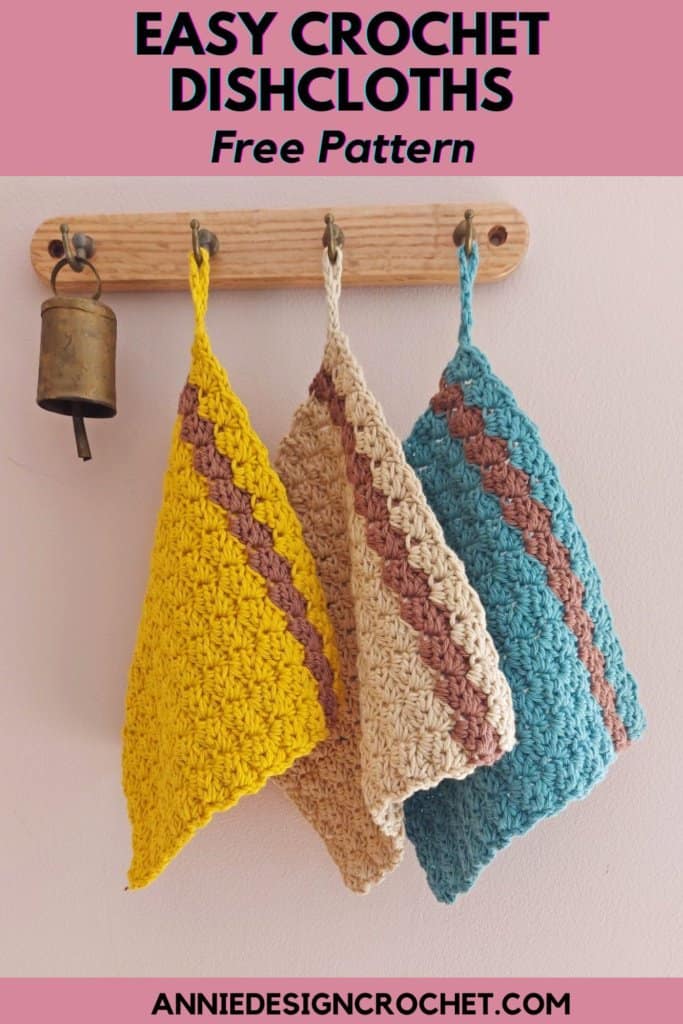 Simple Dishcloth Crochet Pattern Quick and Easy Annie Design Crochet