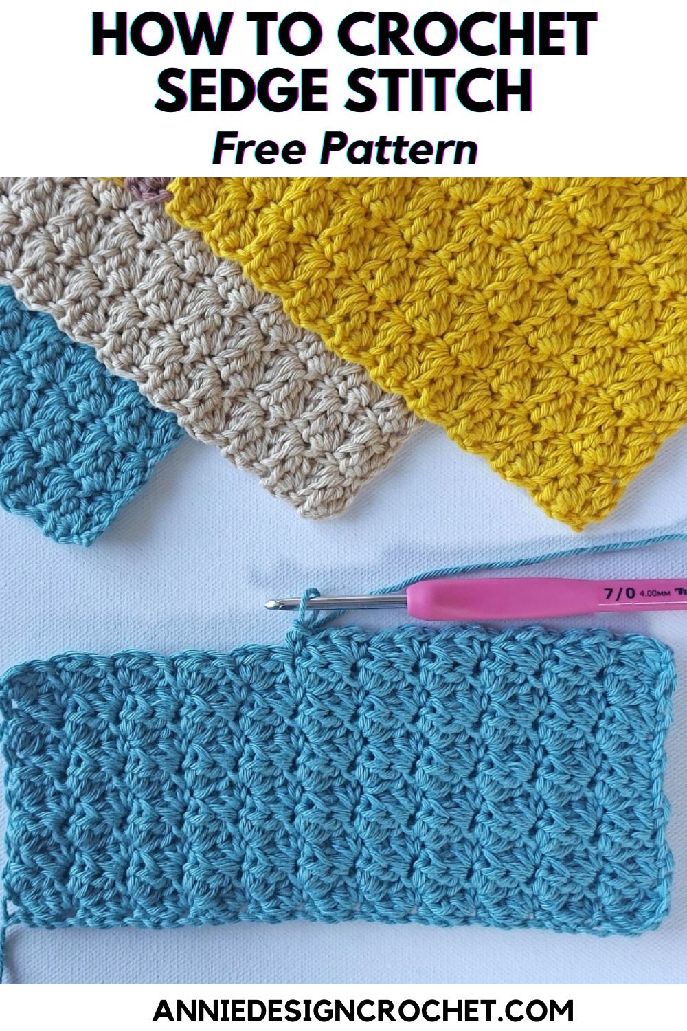 how to crochet the sedge stitch