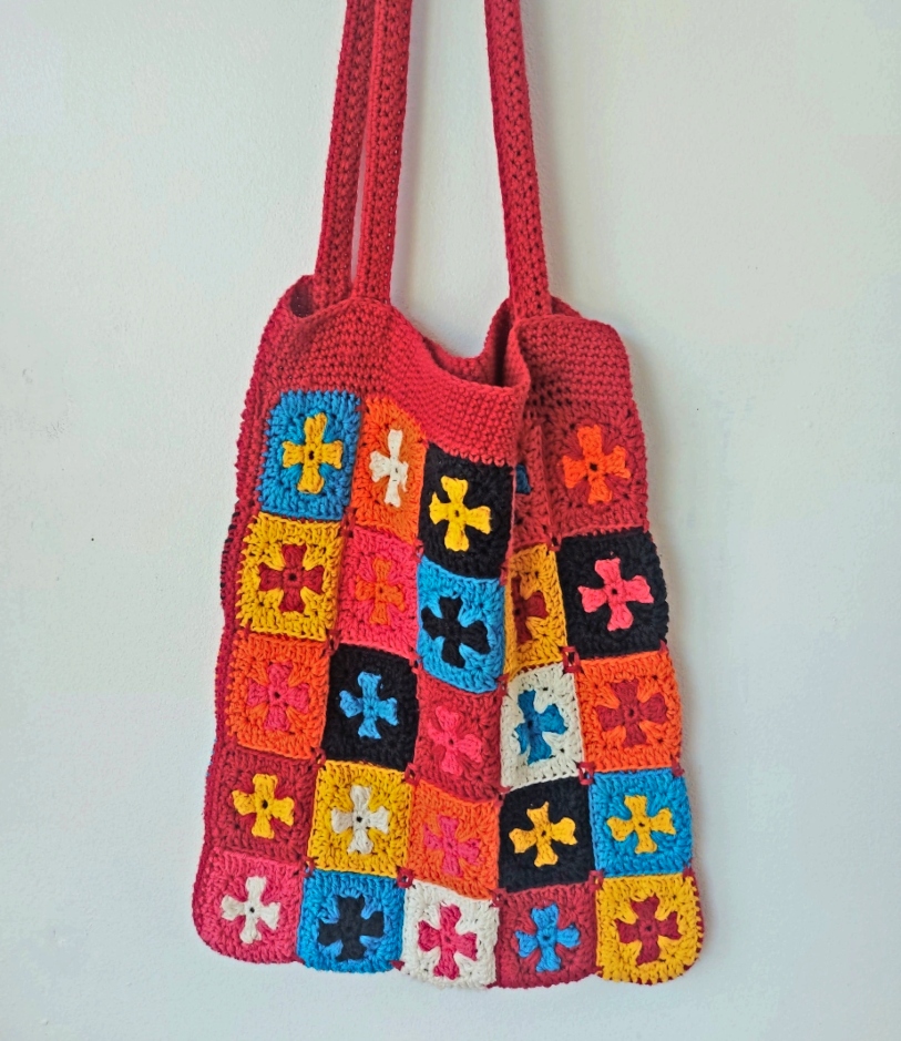 colorful crochet tote bag pattern