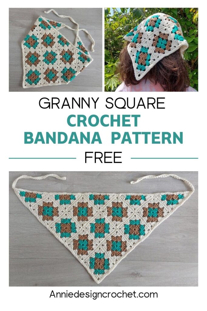 Learn how to crochet a bandana from granny squares
