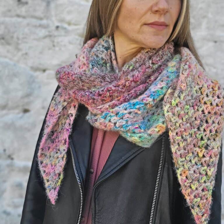 Whisper Scarf, a Free Light Scarf Crochet Pattern with Airy Stitches