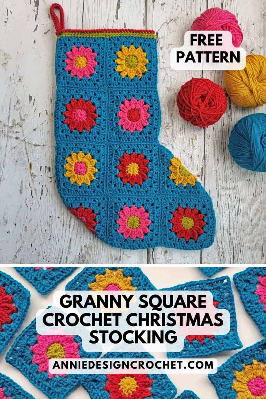 Crochet Christmas Stocking Pattern - Pin