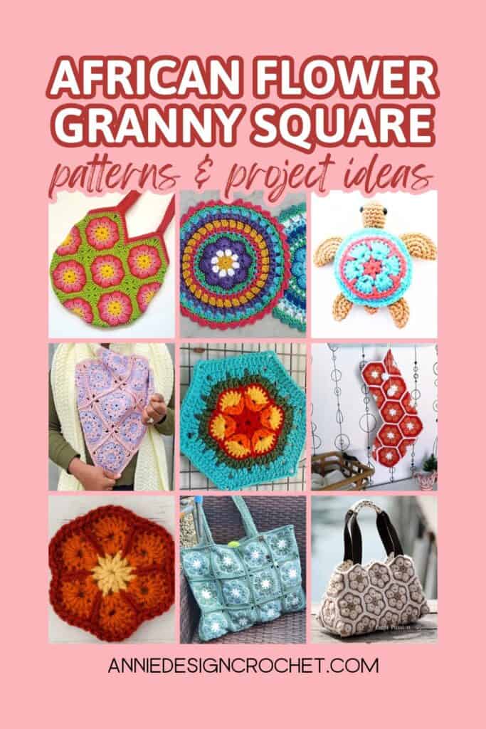 13 African Flower Granny Square Patterns & Projects - Annie Design Crochet