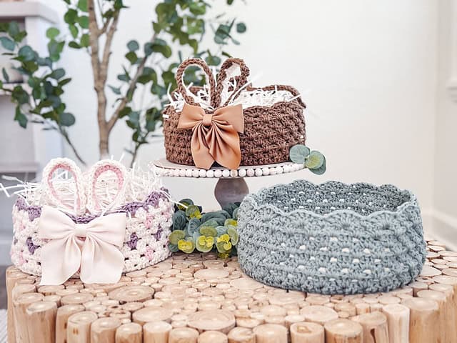 Granny Stitch Easter Bunny Basket by Briana K Designs