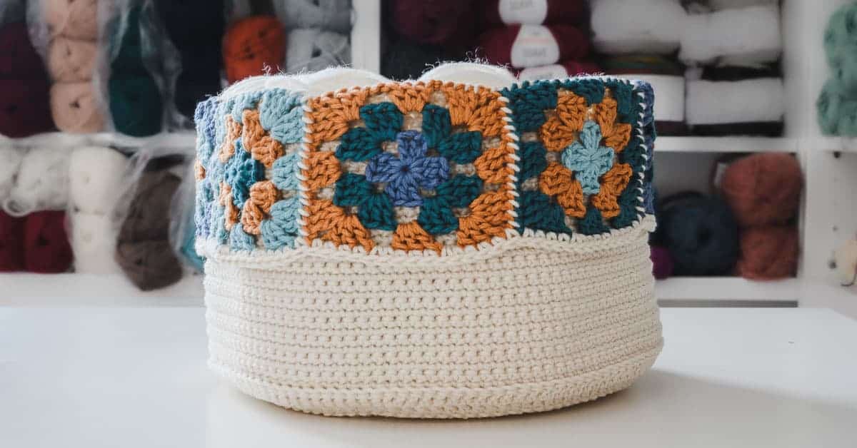 Granny Square Basket by Joy of Motion Crochet