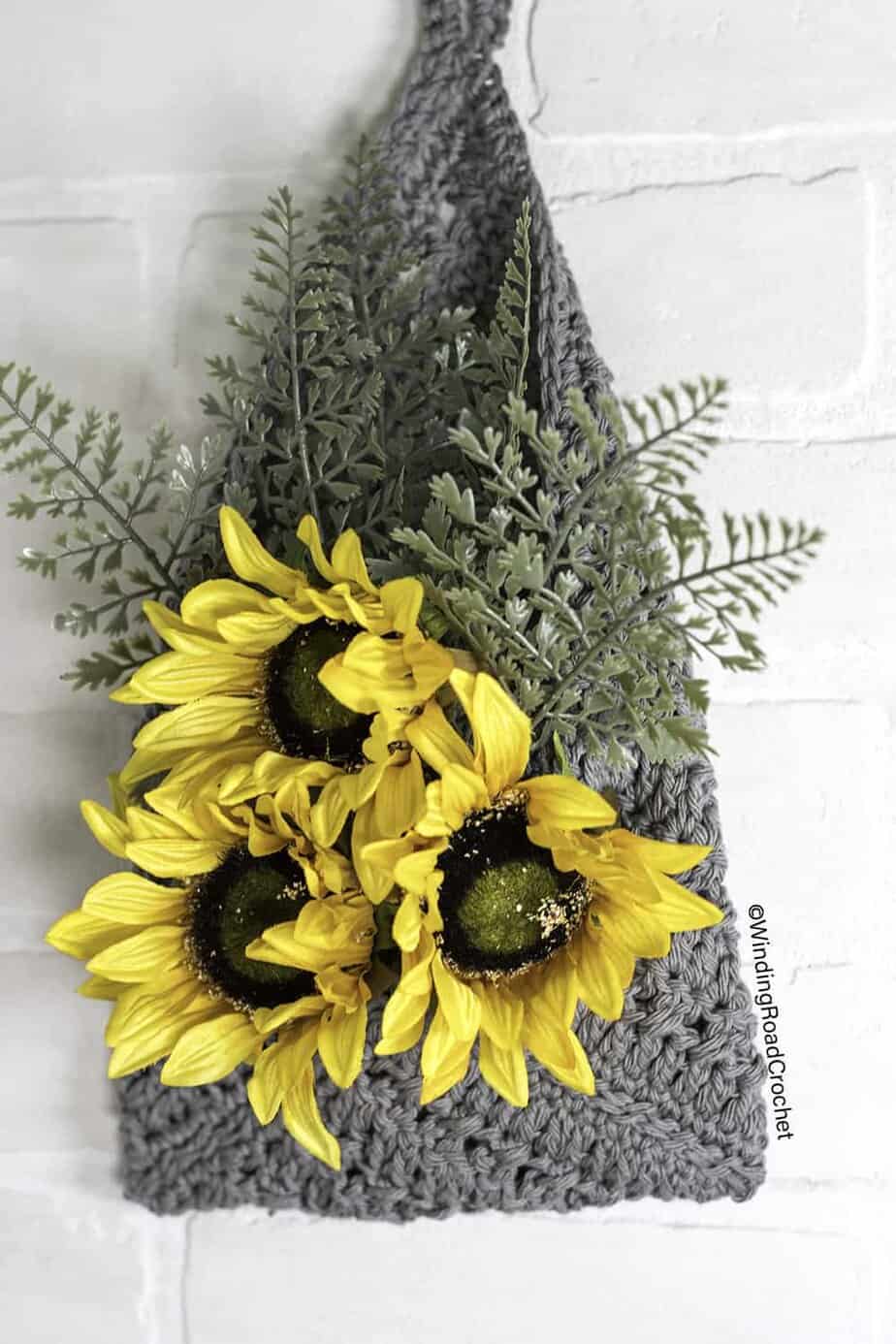 Hanging Wall Basket by Winding Road Crochet