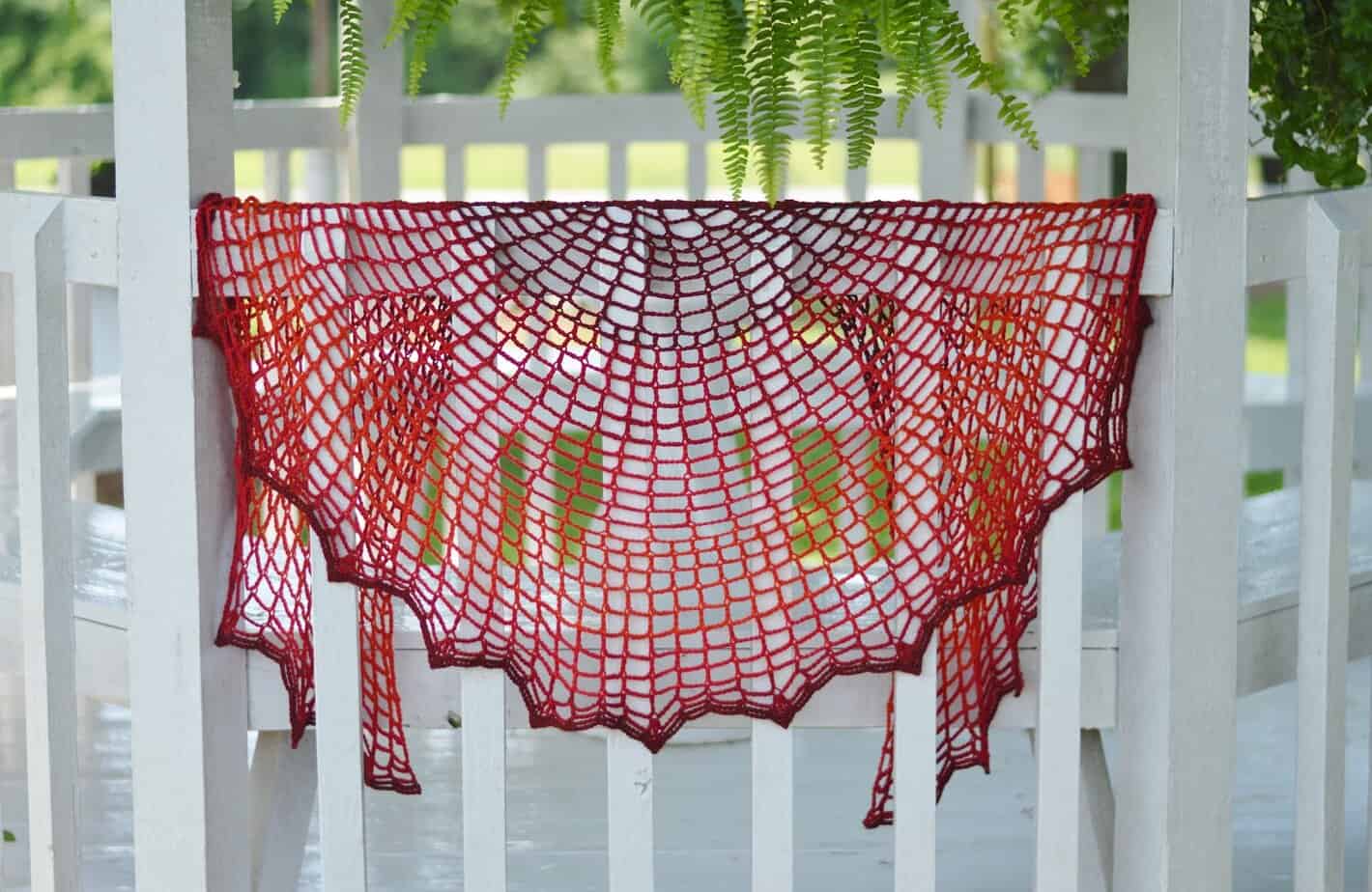 Sunset on Fire Shawl by With Alex