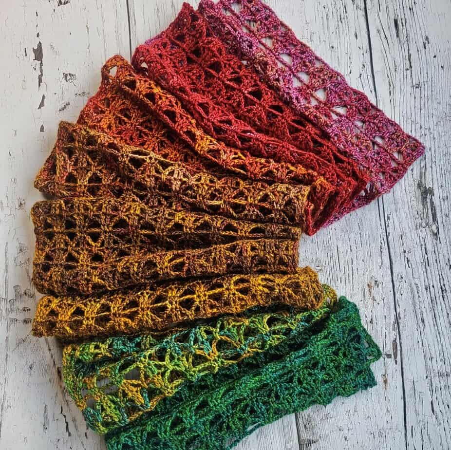 Bláithín - a crochet lacy scarf pattern free on the blog