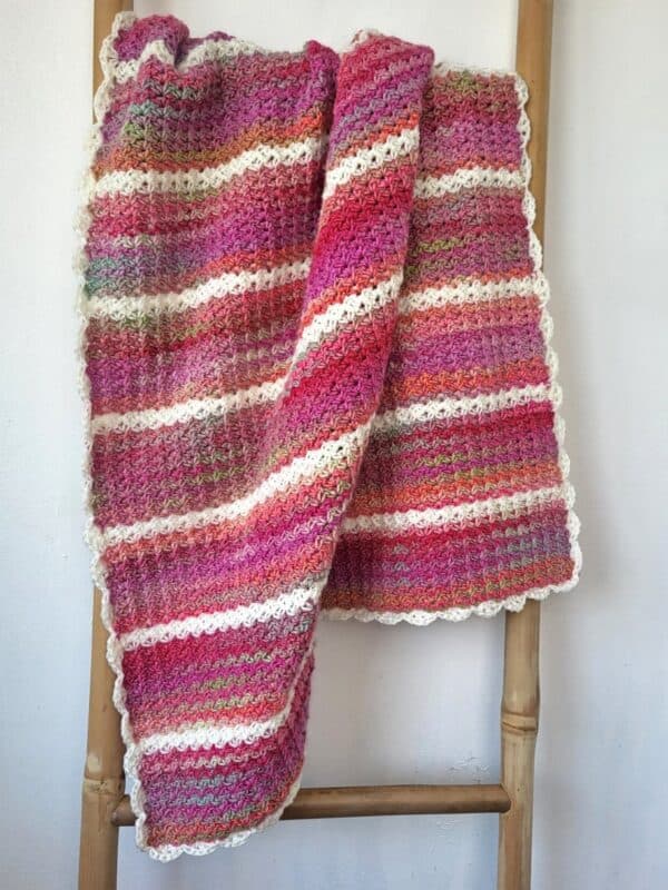 One Row Repeat Crochet Baby Blanket Pattern (Free) - Annie Design Crochet