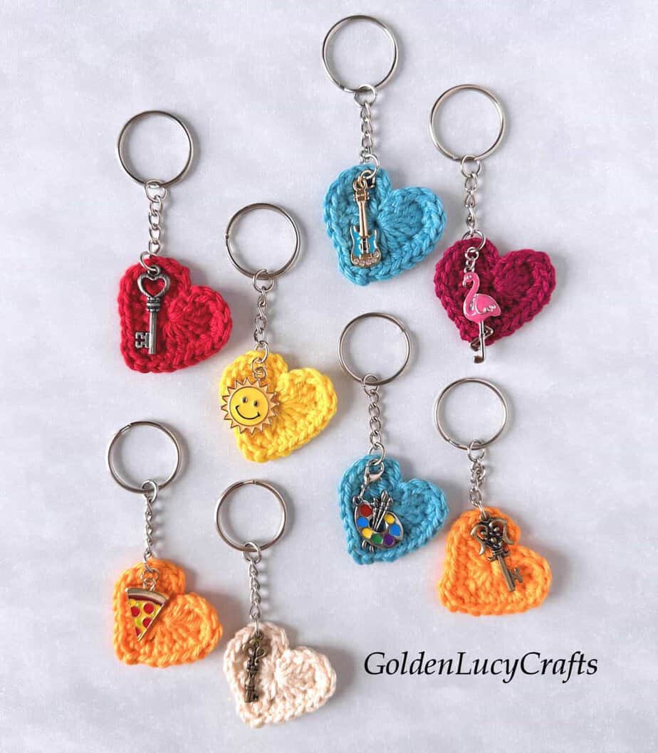 Heart Keychain by Golden Lucy Crafts
