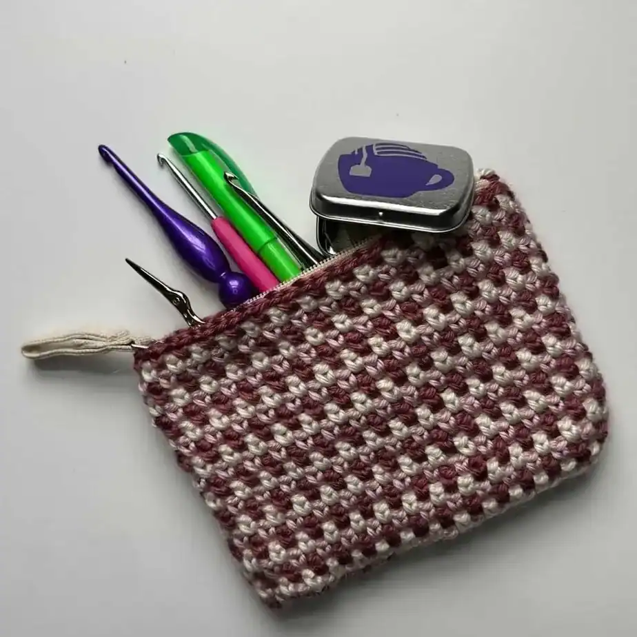 Striped Moss Zipper Pouch by Juniper & Oakes