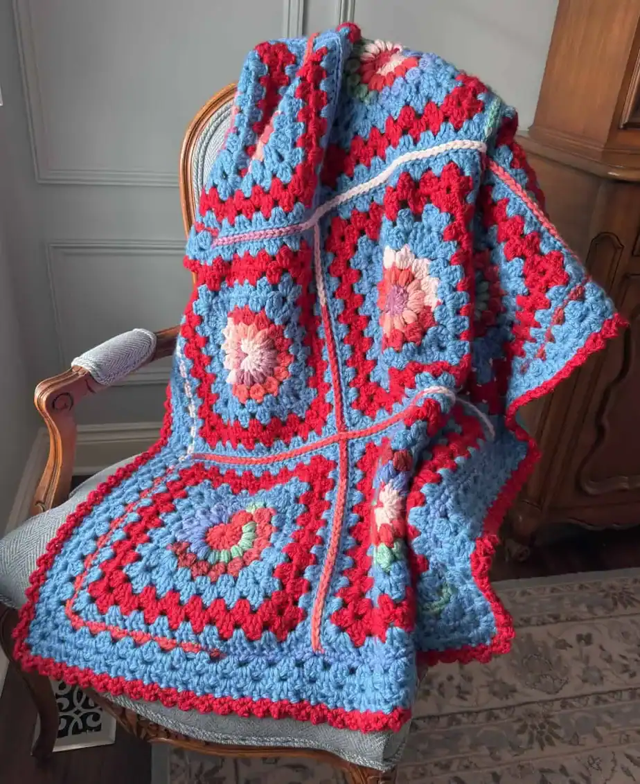 Sunburst Revival Scrap Afghan from Crochet 365 Knit Too