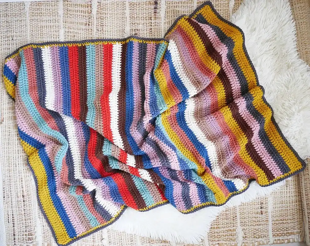 Striped Blanket by Malloo Knits
