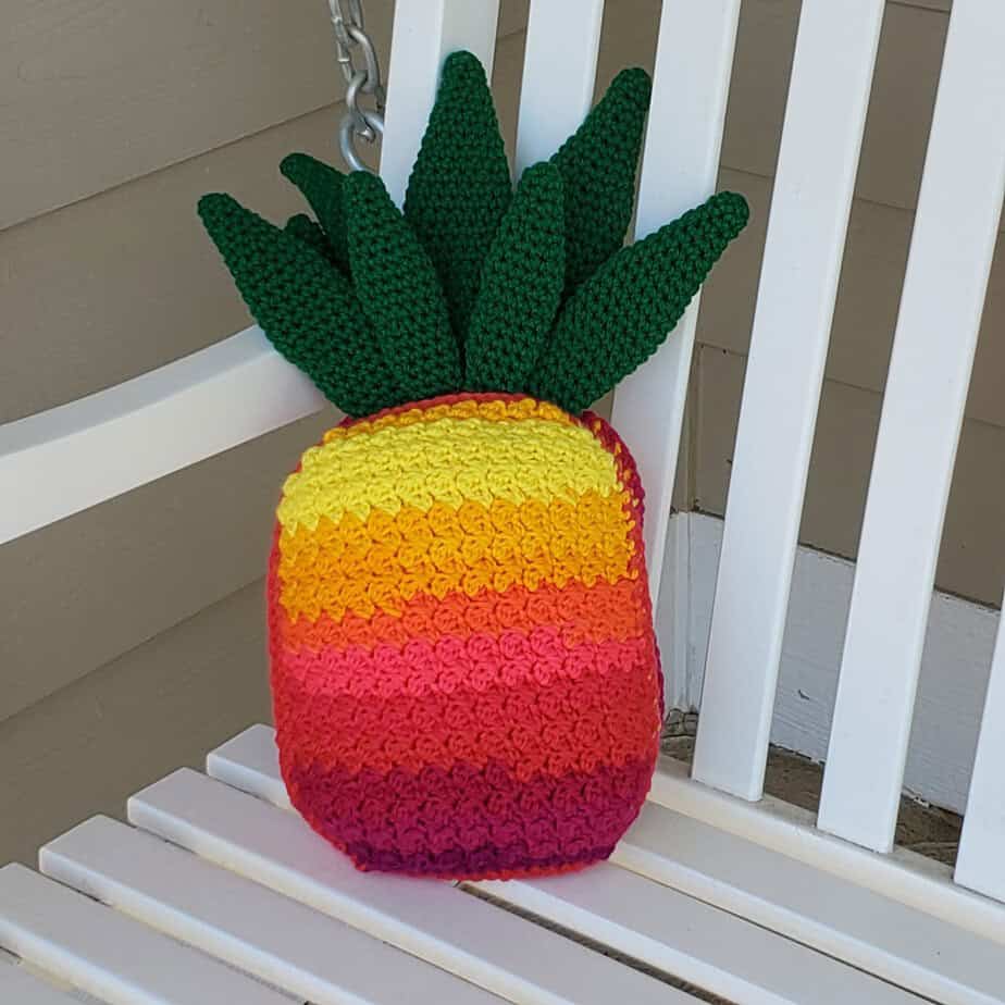 pineapple crochet pillow