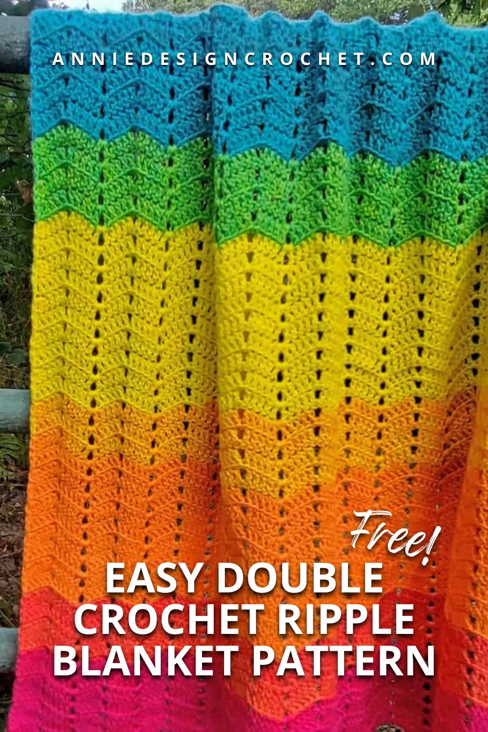 Pin the Dapple Ripple Blanket crochet pattern on Pinterest for later!