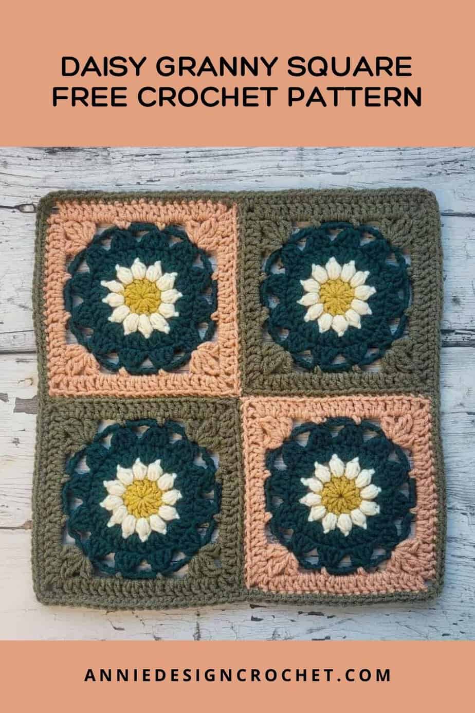 Pin the Daisy Patch Granny Square Pattern on Pinterest