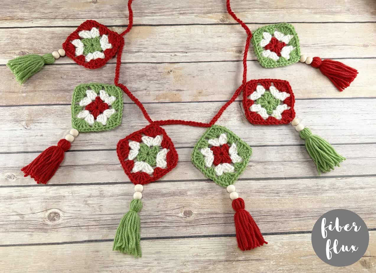 Festive Grannies Garland by Fiber Flux