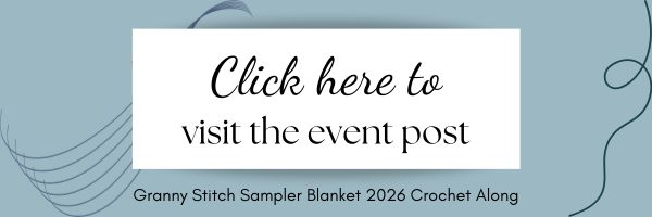 granny square sampler blanket event graphic