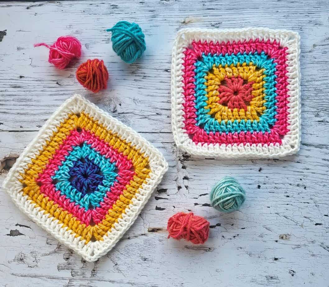 Finished solid granny square